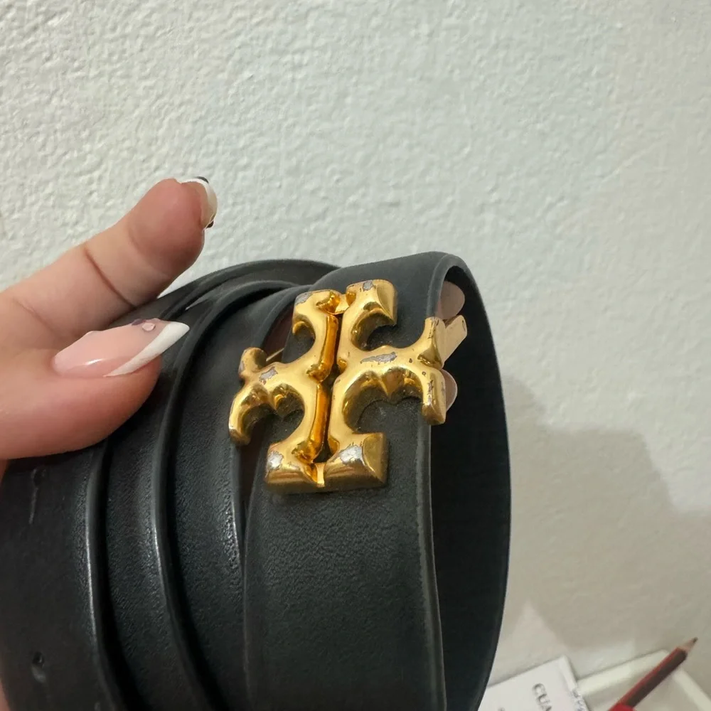 Tory Butch Eleonor Black Belt 1’ - Picture 3 of 6